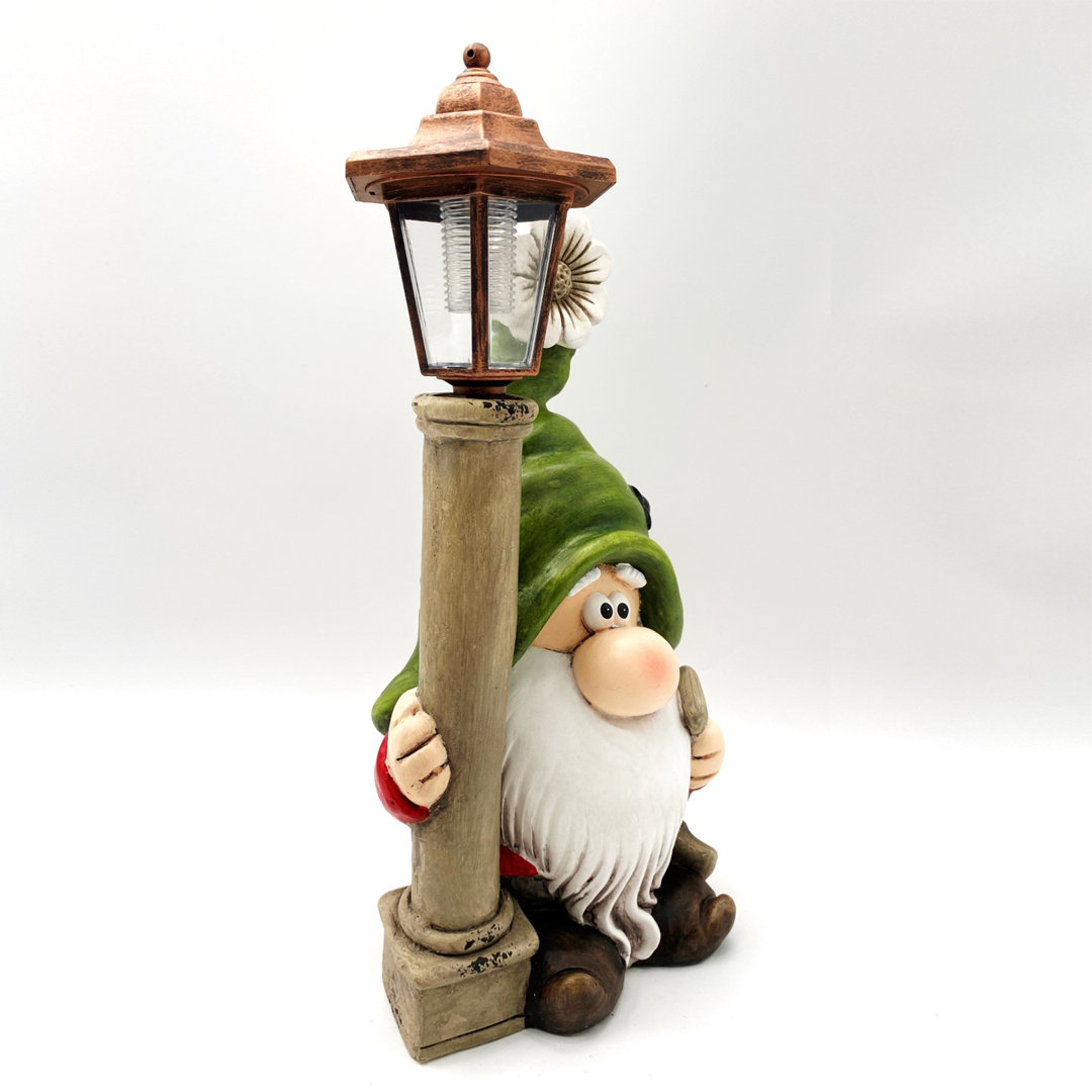 2 Piece Garden Gnomes with Solar Lights Shortstack and Dinkle Set